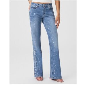 NWT Paige Sabine Low Rise Wide Leg Vintage Denim Artist Jean